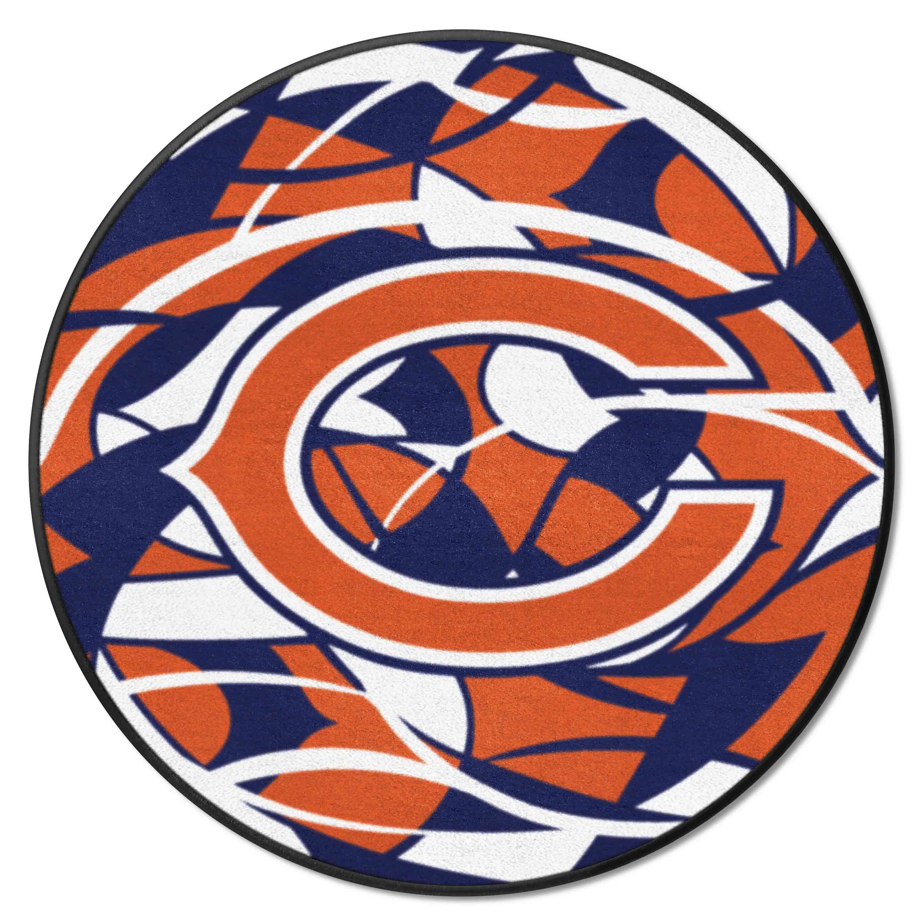 Chicago Bears Roundel Rug - 27in. Diameter XFIT Design - Chicago Bears