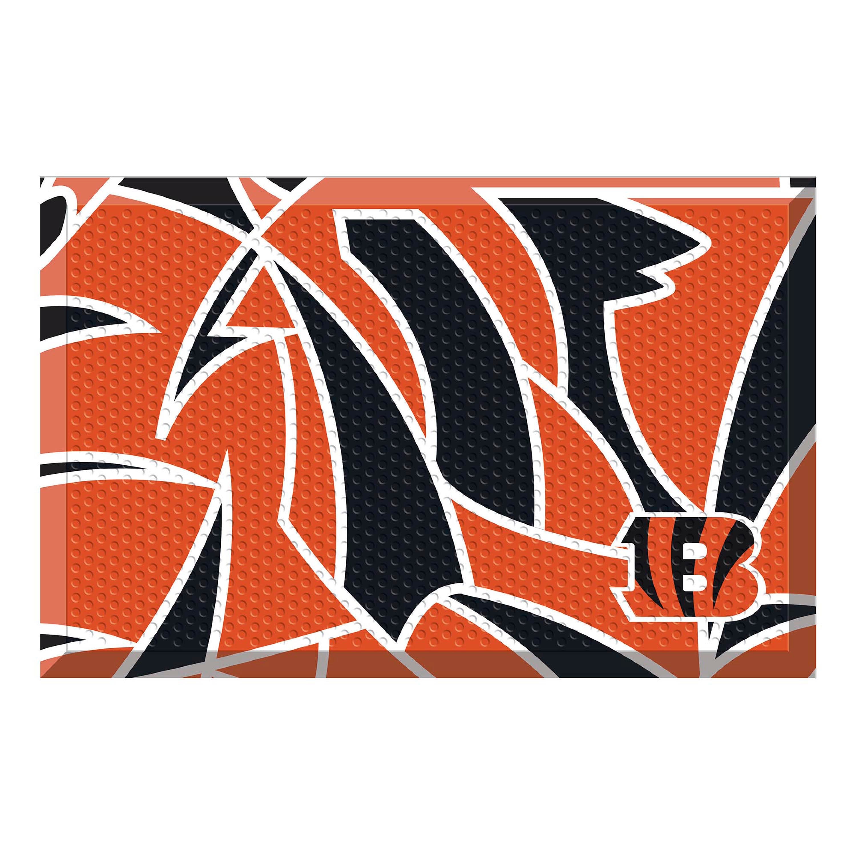 Cincinnati Bengals Rubber Scraper Door Mat XFIT Design