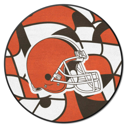 Cleveland Browns Roundel Rug - 27in. Diameter XFIT Design