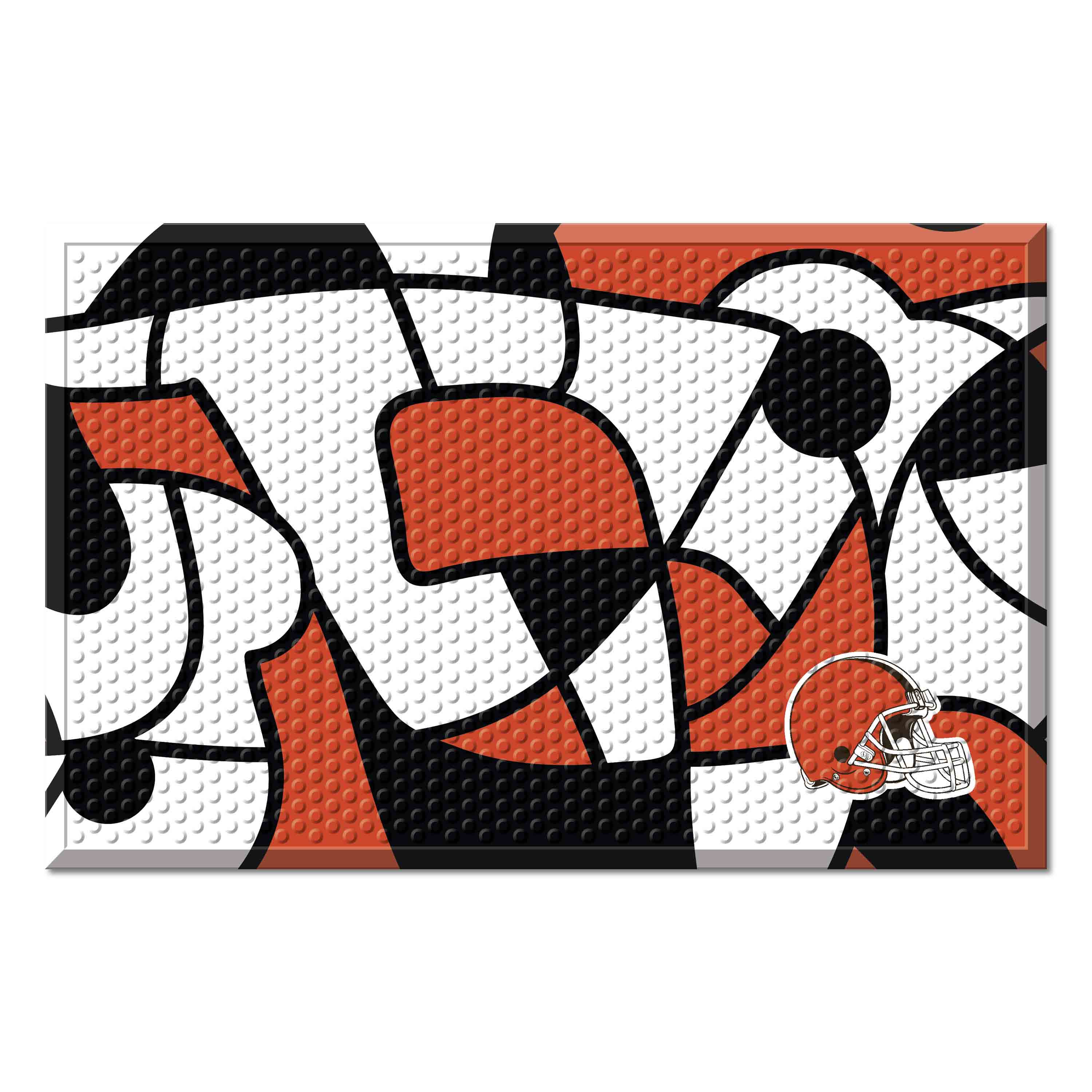 Cleveland Browns Rubber Scraper Door Mat XFIT Design - Cleveland Browns