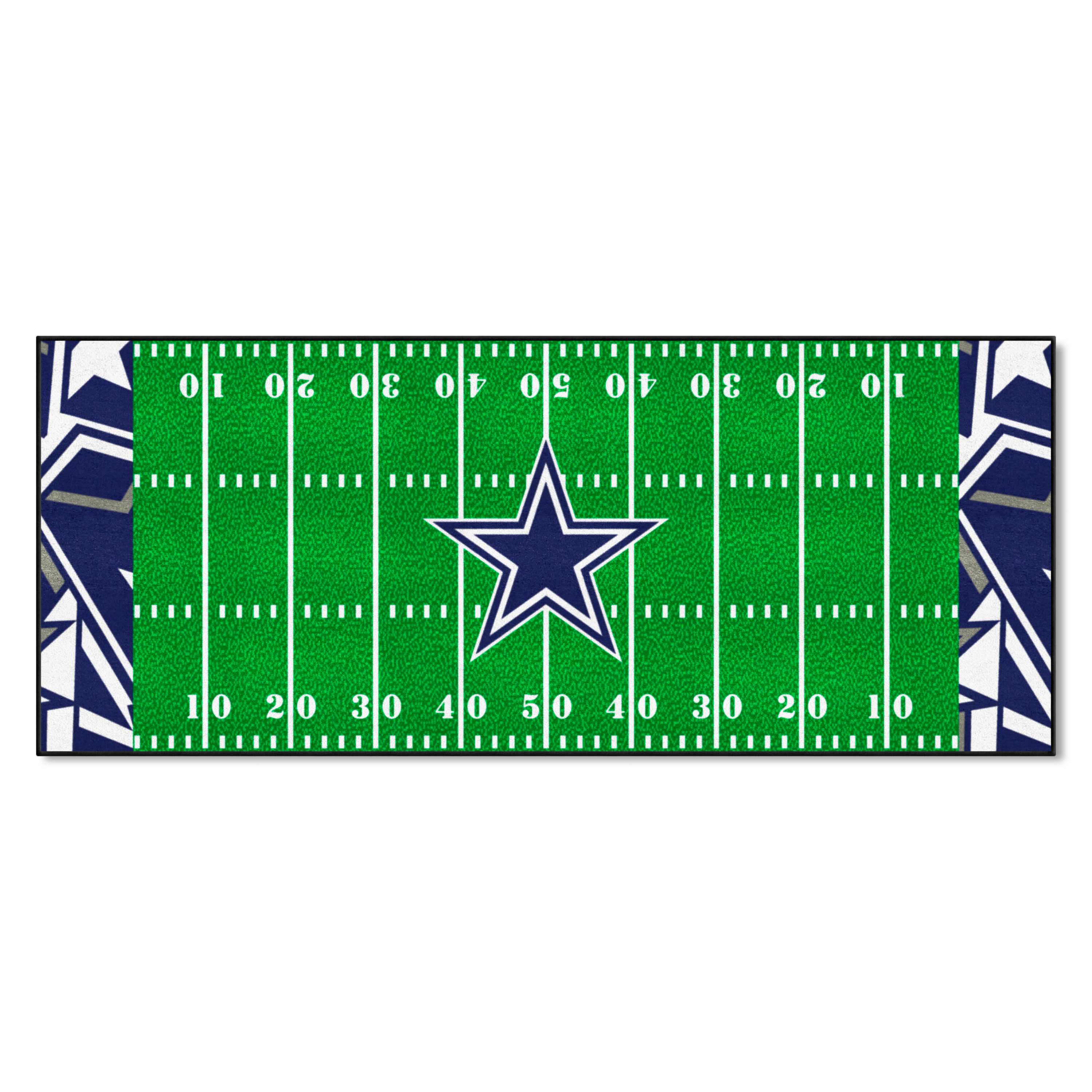 Dallas Cowboys Football Field Runner Mat - 30in. x 72in. XFIT Design - Dallas Cowboys