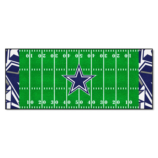 Dallas Cowboys Football Field Runner Mat - 30in. x 72in. XFIT Design - Dallas Cowboys