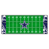 Dallas Cowboys Football Field Runner Mat - 30in. x 72in. XFIT Design - Dallas Cowboys