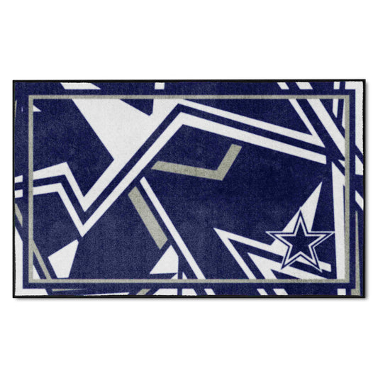 Dallas Cowboys 4ft. x 6ft. Plush Area Rug XFIT Design - Dallas Cowboys