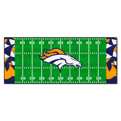 Denver Broncos Football Field Runner Mat - 30in. x 72in. XFIT Design - Denver Broncos