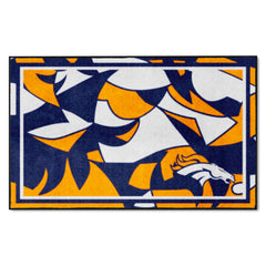 Denver Broncos 4ft. x 6ft. Plush Area Rug XFIT Design