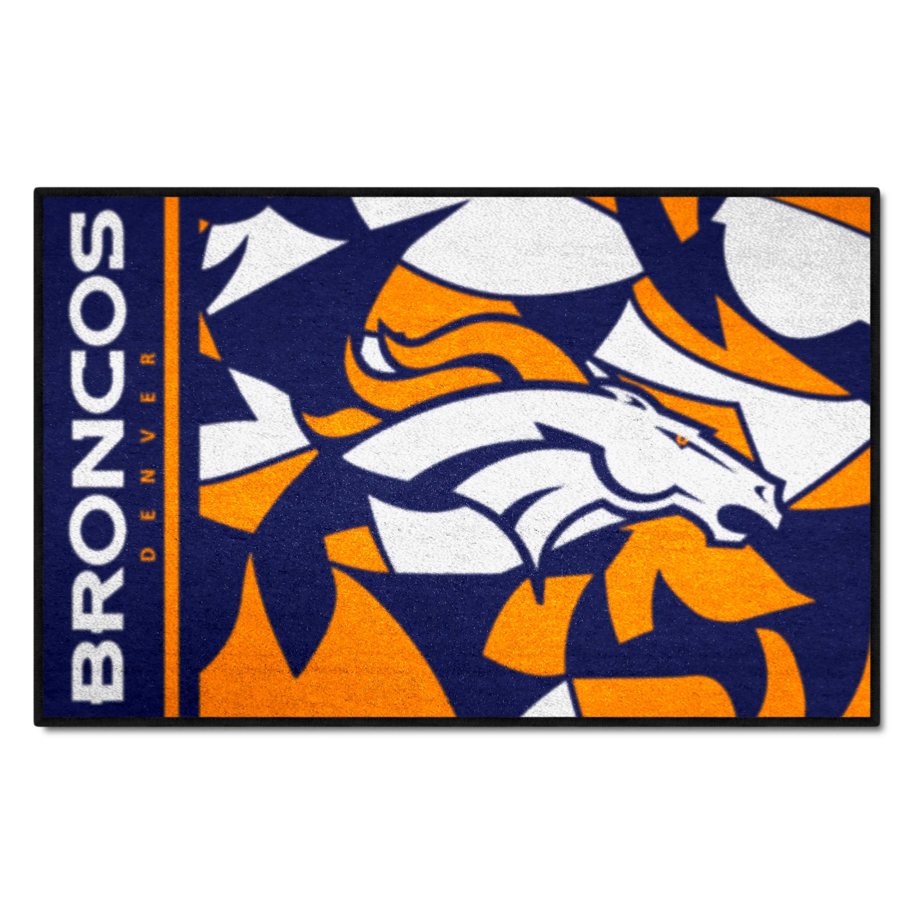 Denver Broncos Starter Mat XFIT Design - 19in x 30in Accent Rug