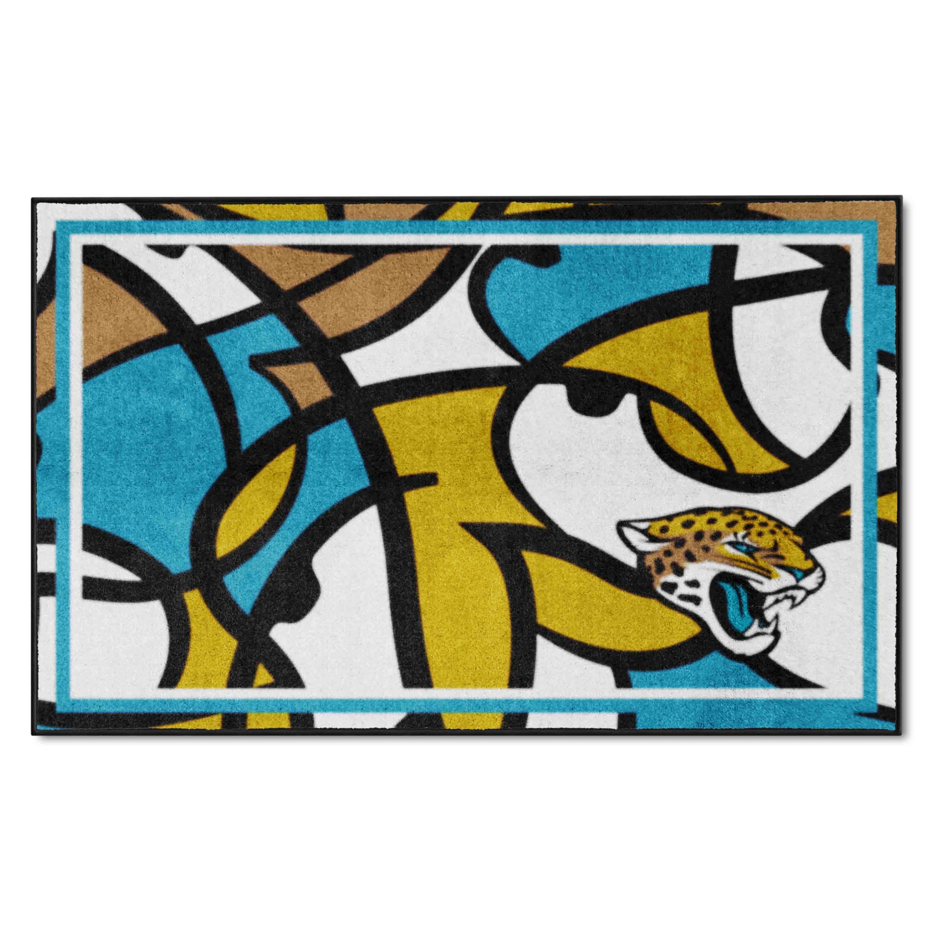 Jacksonville Jaguars 4ft. x 6ft. Plush Area Rug XFIT Design