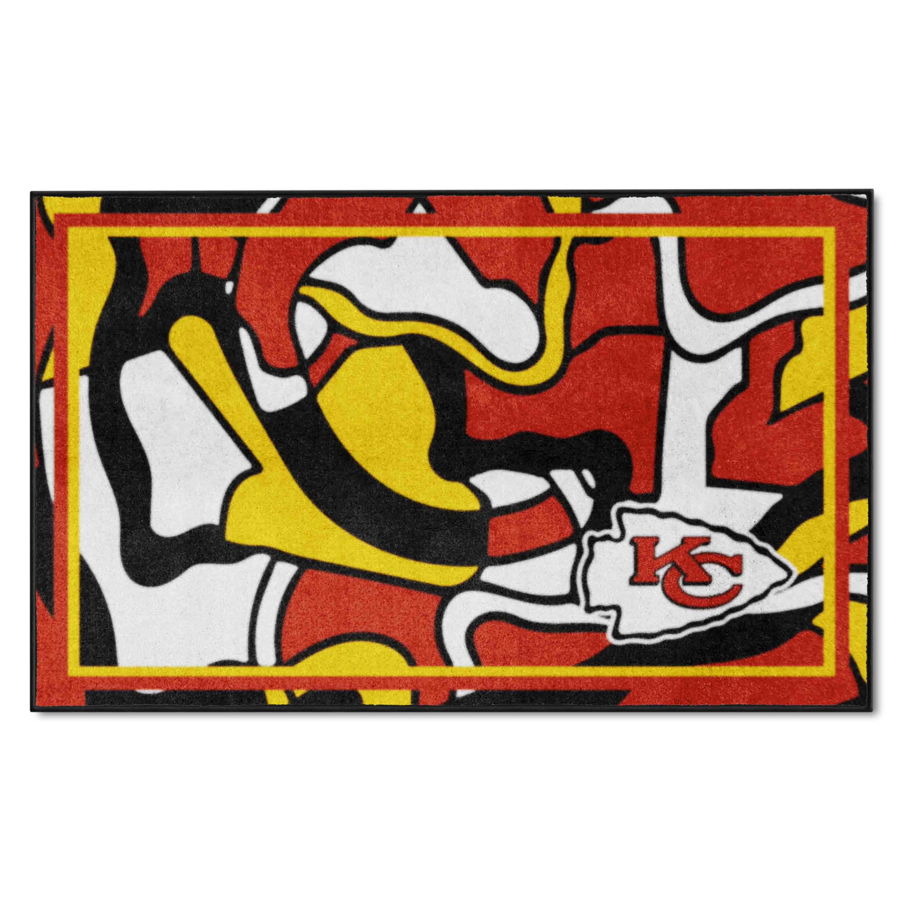 Kansas City Chiefs 4ft. x 6ft. Plush Area Rug XFIT Design