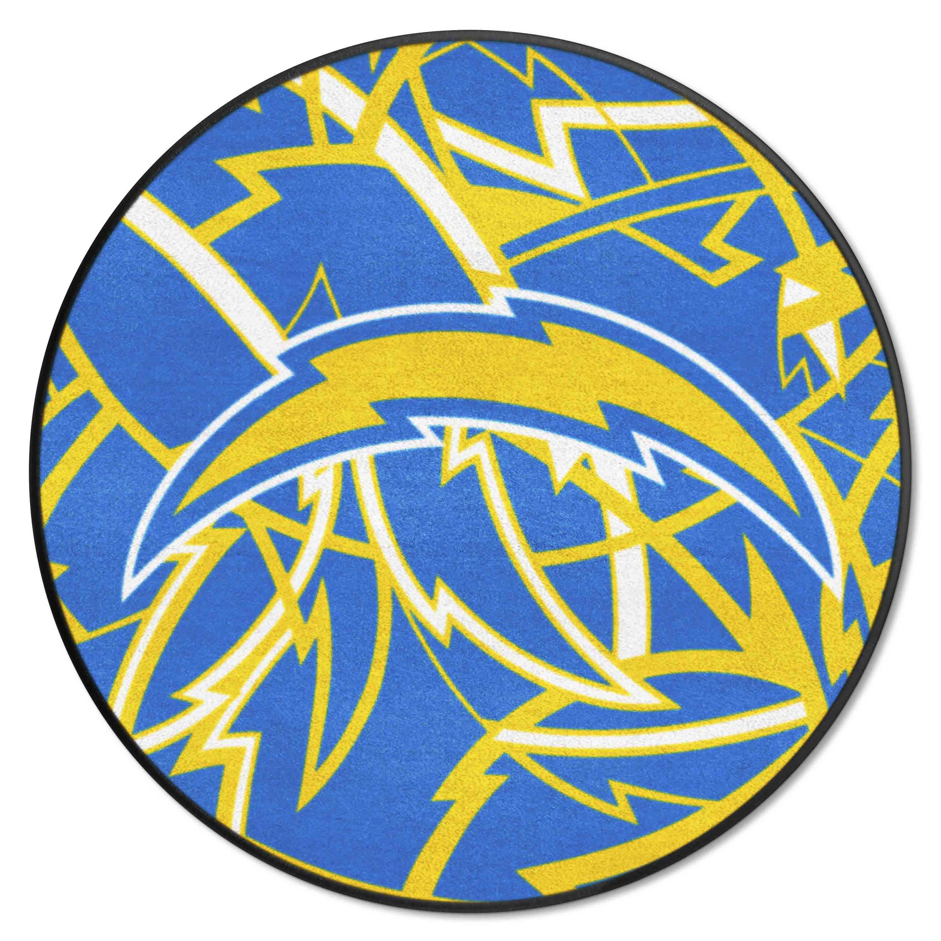 Los Angeles Chargers Roundel Rug - 27in. Diameter XFIT Design