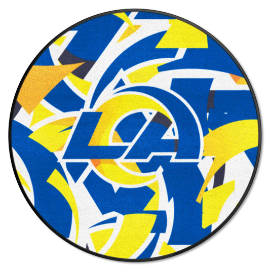 Los Angeles Rams Roundel Rug - 27in. Diameter XFIT Design