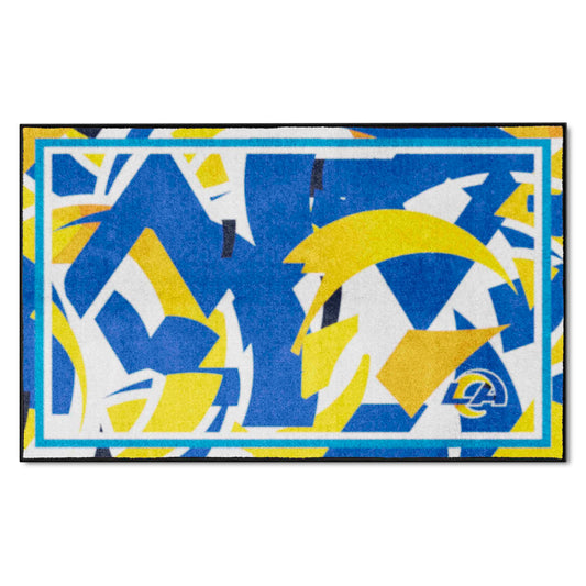 Los Angeles Rams 4ft. x 6ft. Plush Area Rug XFIT Design