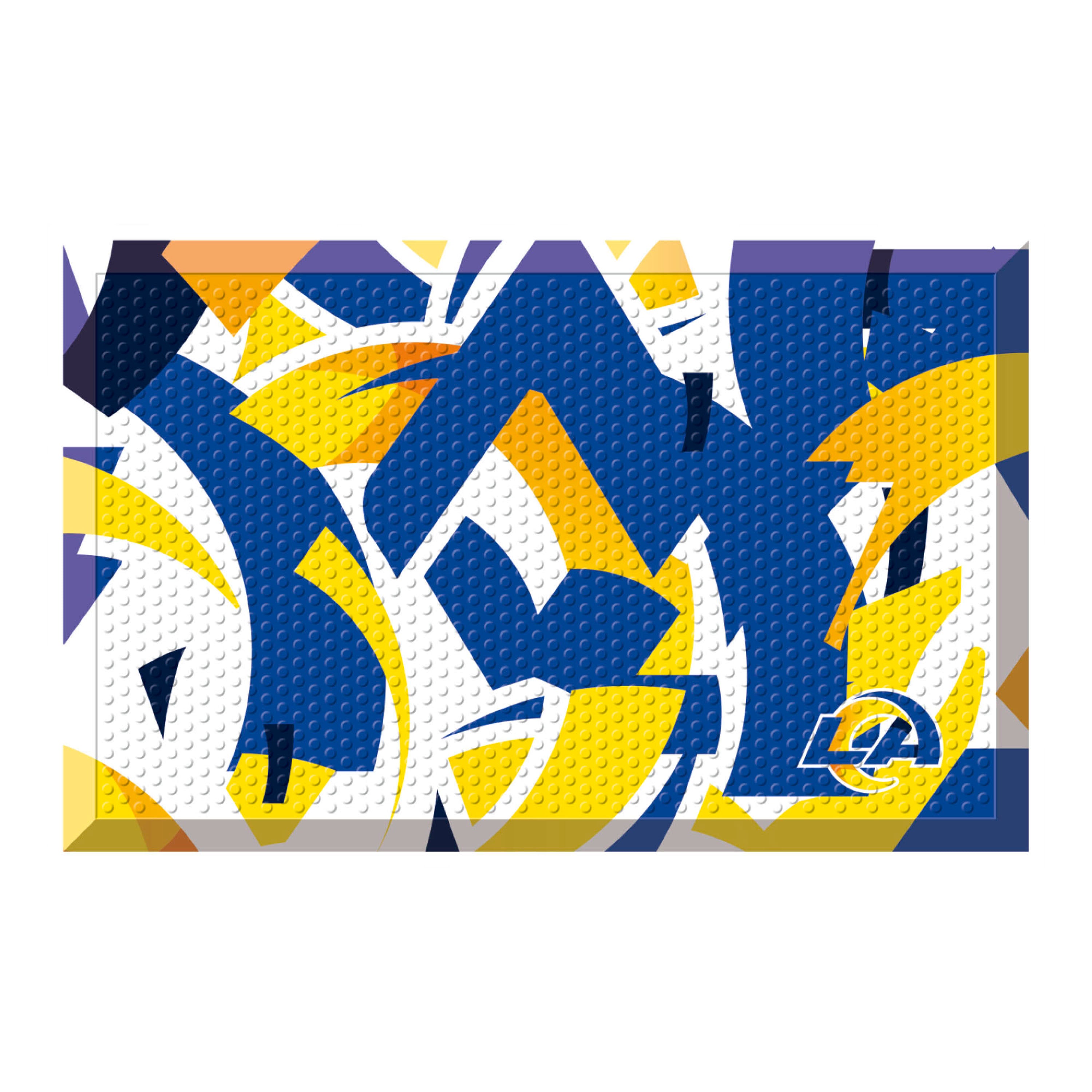 Los Angeles Rams Rubber Scraper Door Mat XFIT Design