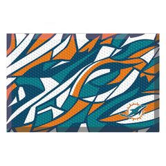 Miami Dolphins Rubber Scraper Door Mat XFIT Design