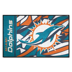 Miami Dolphins Starter Mat XFIT Design - 19in x 30in Accent Rug