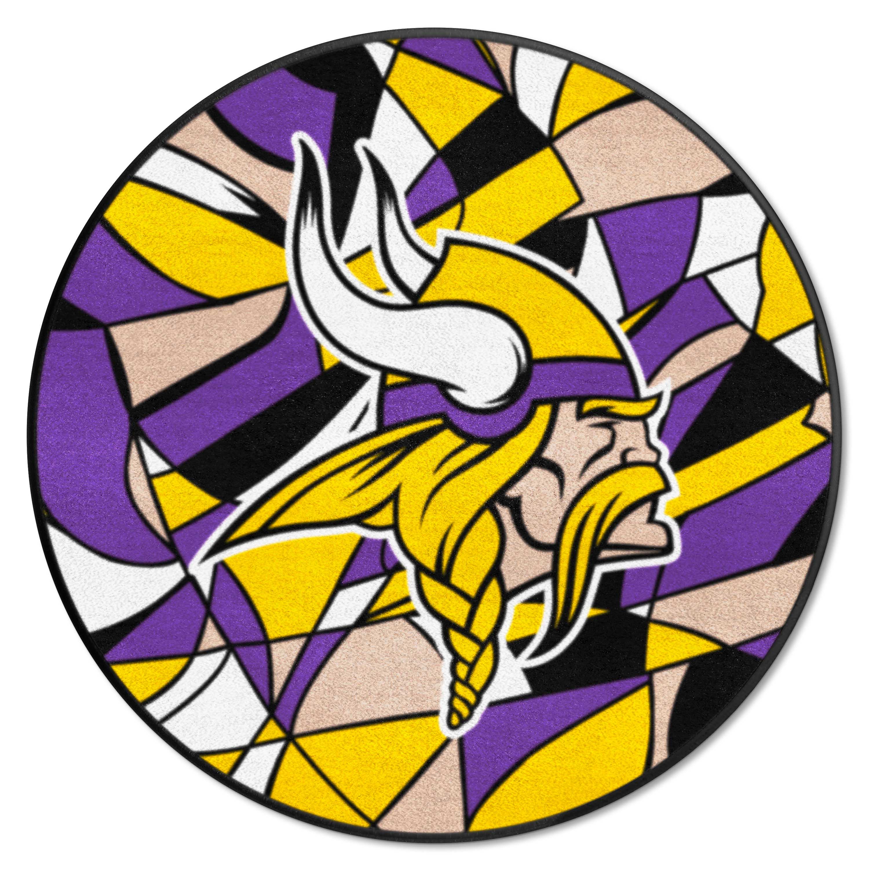 Minnesota Vikings Roundel Rug - 27in. Diameter XFIT Design