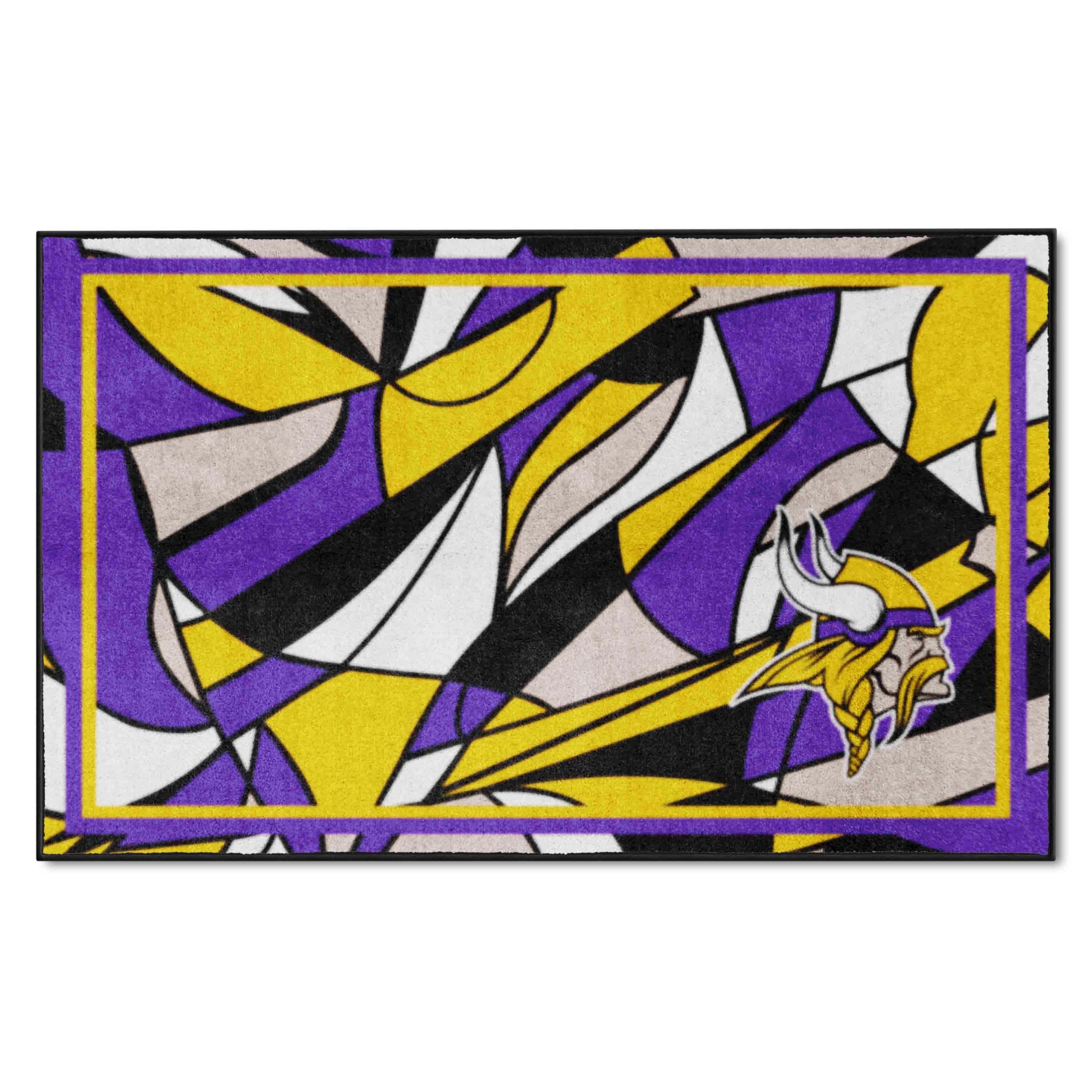 Minnesota Vikings 4ft. x 6ft. Plush Area Rug XFIT Design