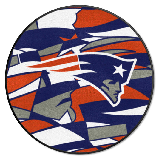 New England Patriots Roundel Rug - 27in. Diameter XFIT Design - New England Patriots