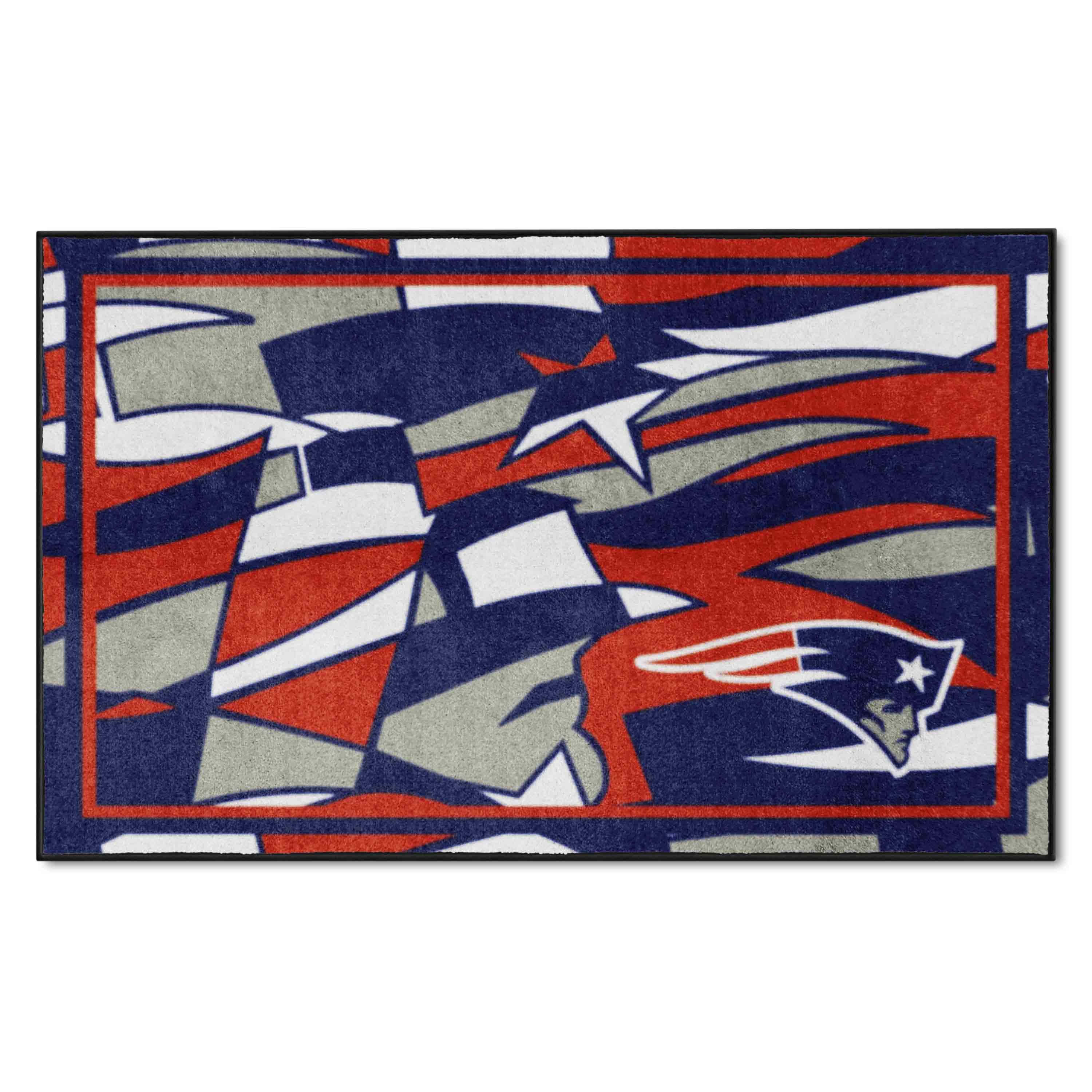 New England Patriots 4ft. x 6ft. Plush Area Rug XFIT Design