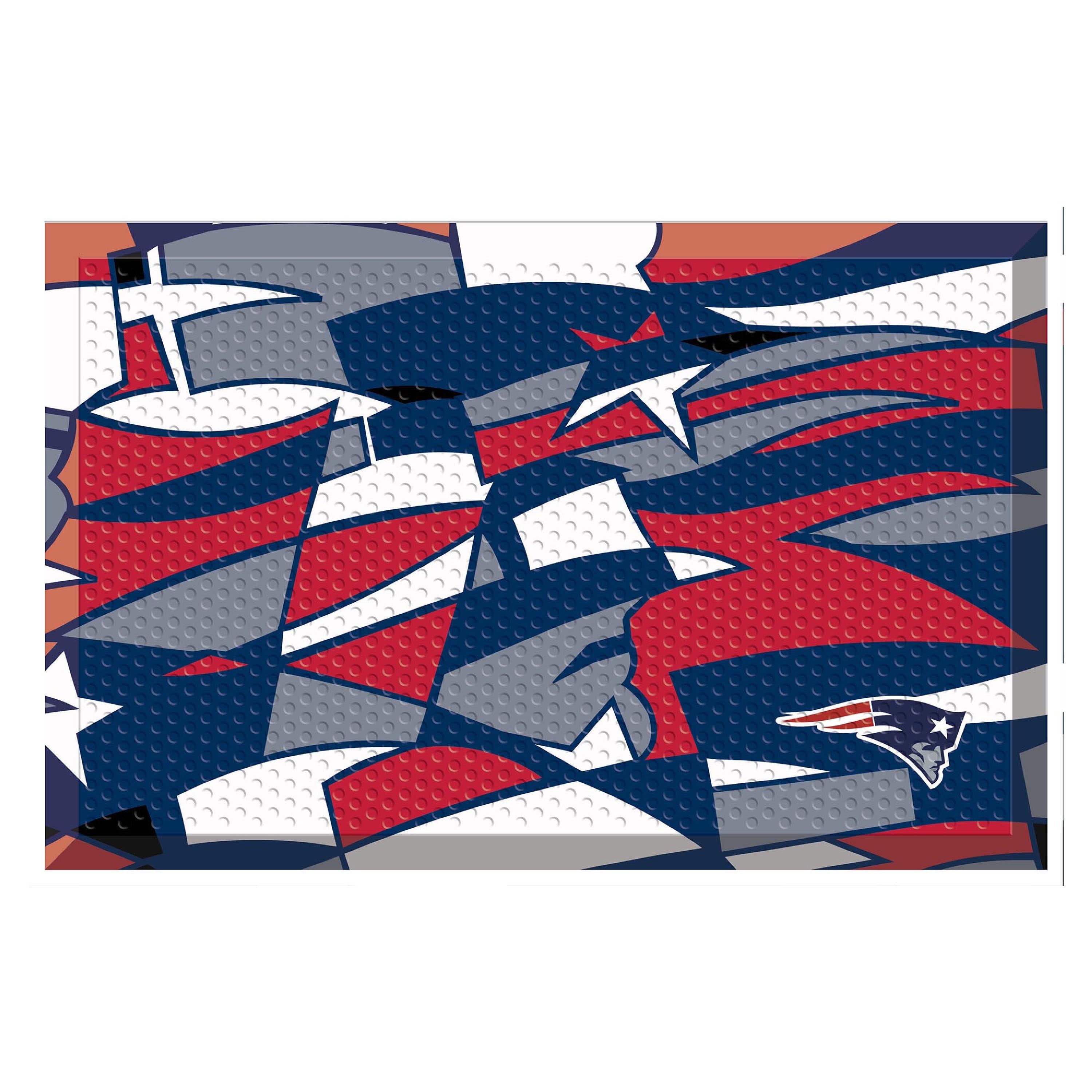 New England Patriots Rubber Scraper Door Mat XFIT Design - New England Patriots