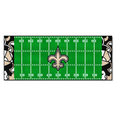 New Orleans Saints Football Field Runner Mat - 30in. x 72in. XFIT Design