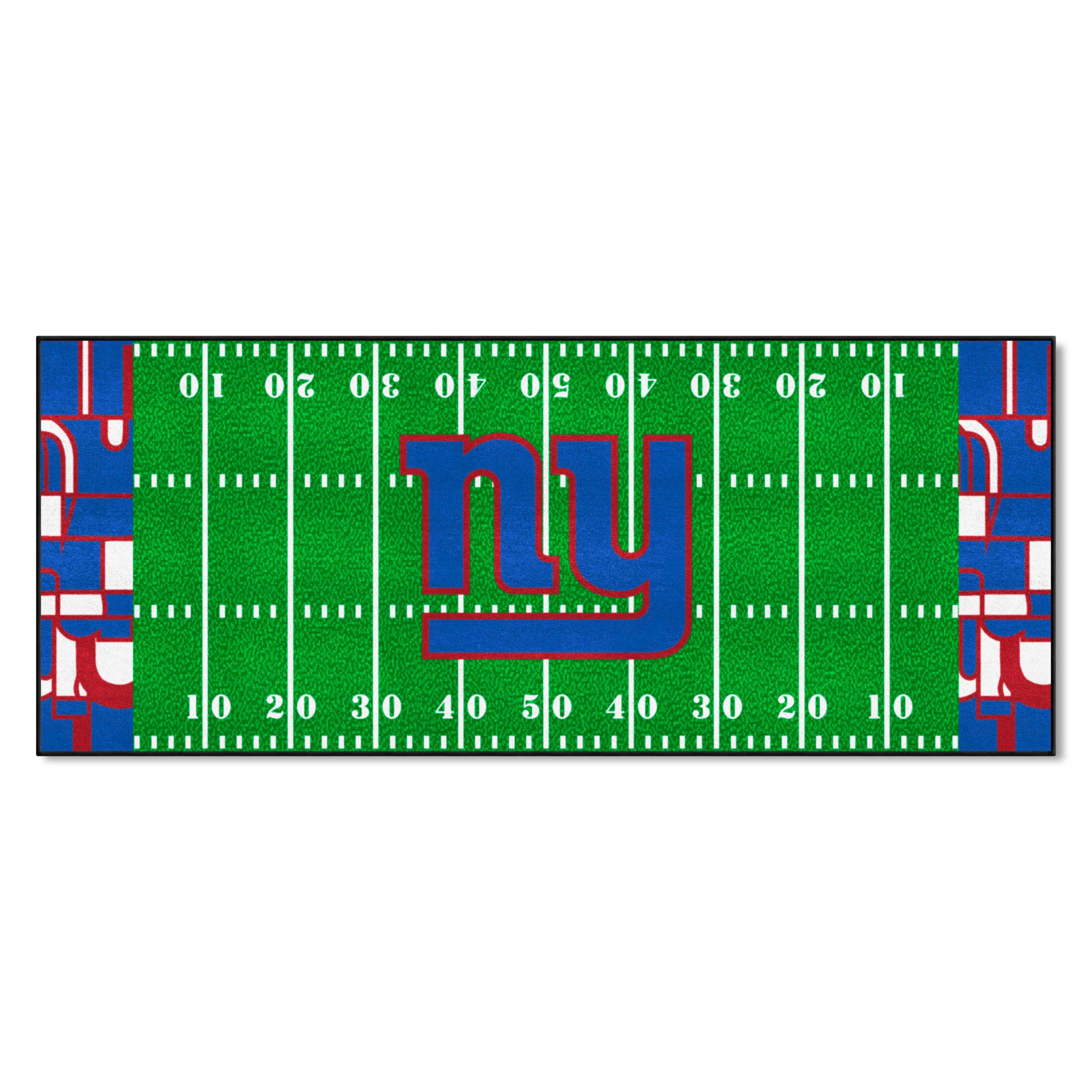 New York Giants Football Field Runner Mat - 30in. x 72in. XFIT Design - New York Giants