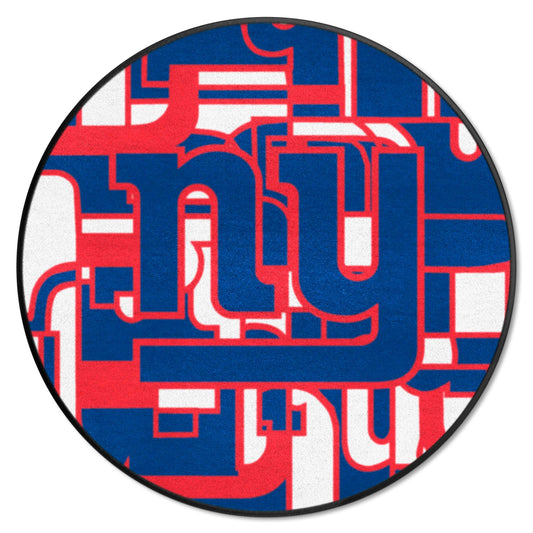 New York Giants Roundel Rug - 27in. Diameter XFIT Design - New York Giants