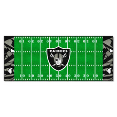 Las Vegas Raiders Football Field Runner Mat - 30in. x 72in. XFIT Design