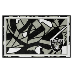 Las Vegas Raiders 4ft. x 6ft. Plush Area Rug XFIT Design