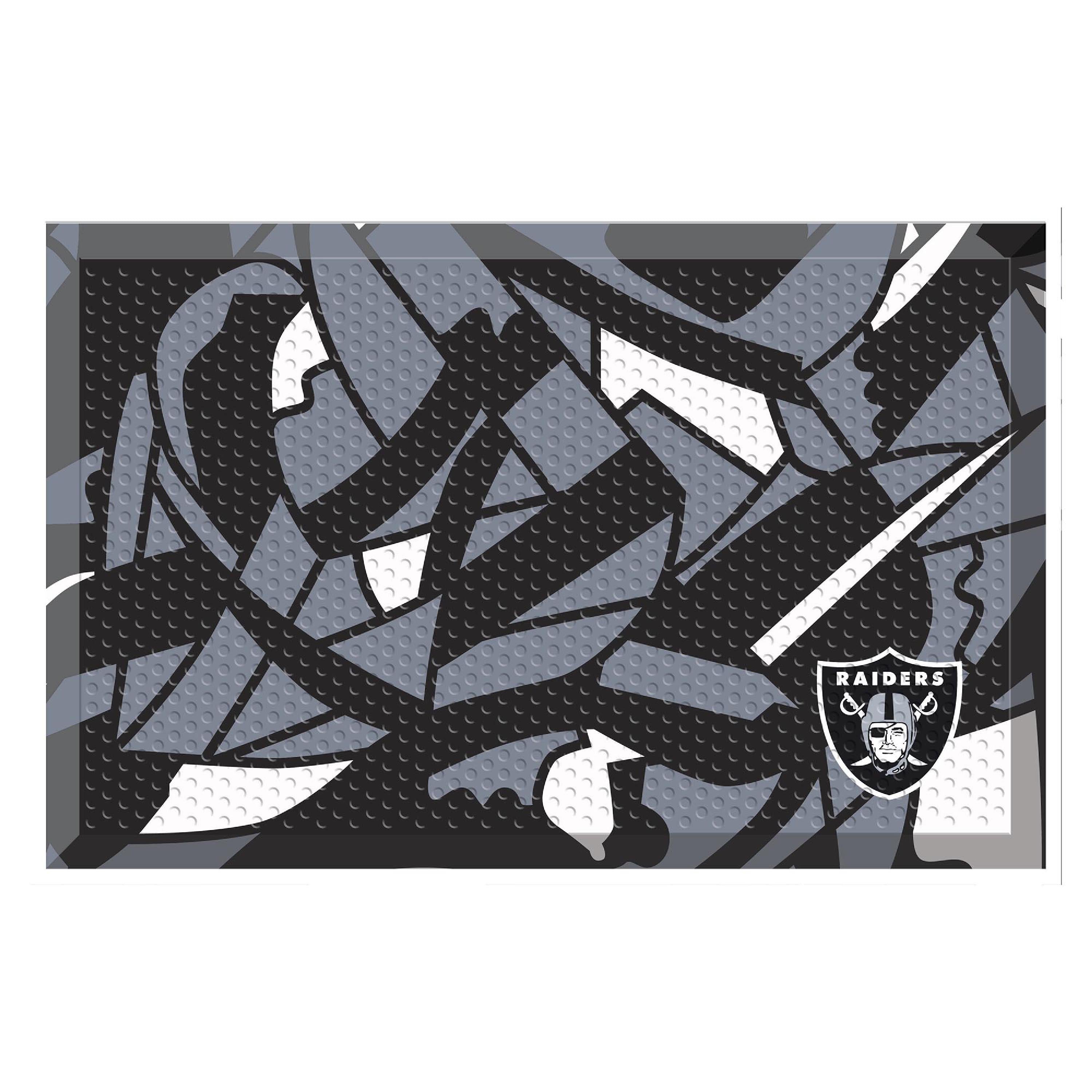 Las Vegas Raiders Rubber Scraper Door Mat XFIT Design