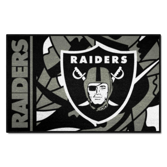 Las Vegas Raiders Starter Mat XFIT Design - 19in x 30in Accent Rug