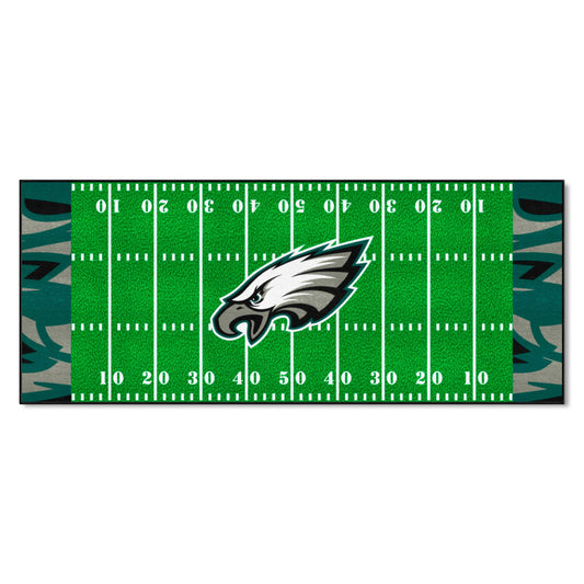 Philadelphia Eagles Football Field Runner Mat - 30in. x 72in. XFIT Design