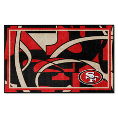 San Francisco 49ers 4ft. x 6ft. Plush Area Rug XFIT Design