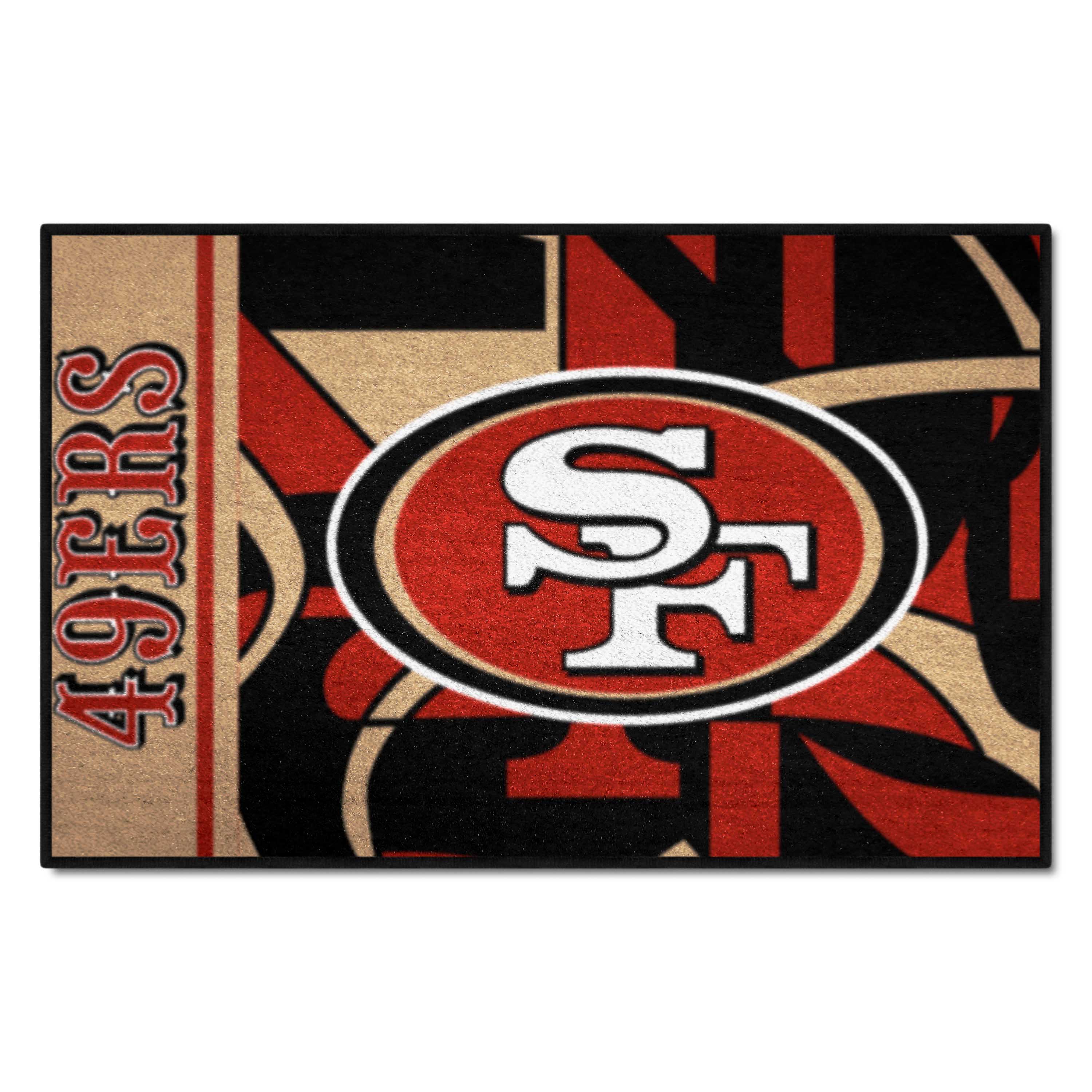 San Francisco 49ers Starter Mat XFIT Design - 19in x 30in Accent Rug