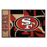 San Francisco 49ers Starter Mat XFIT Design - 19in x 30in Accent Rug