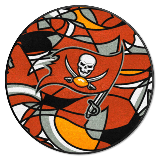 Tampa Bay Buccaneers Roundel Rug - 27in. Diameter XFIT Design