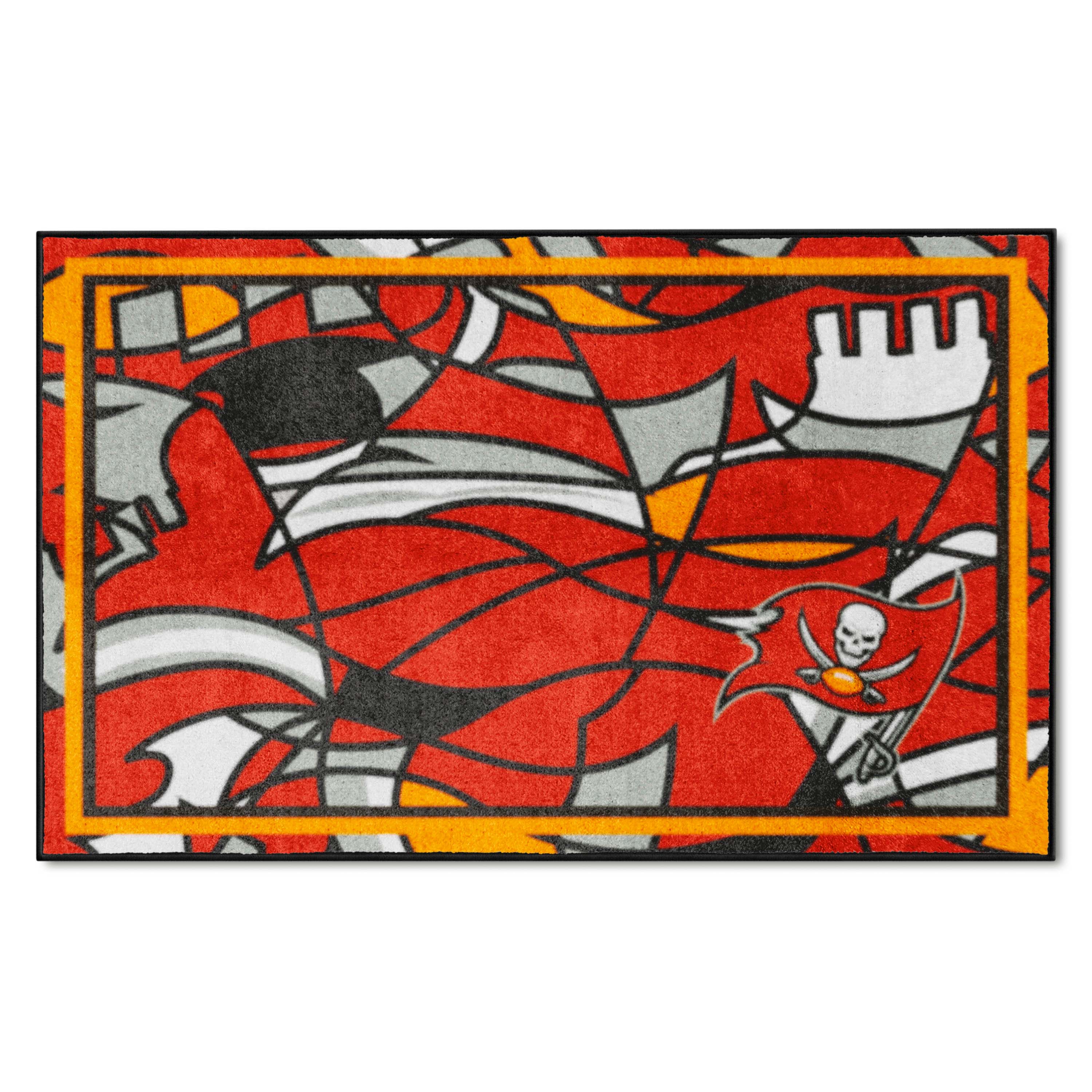 Tampa Bay Buccaneers 4ft. x 6ft. Plush Area Rug XFIT Design