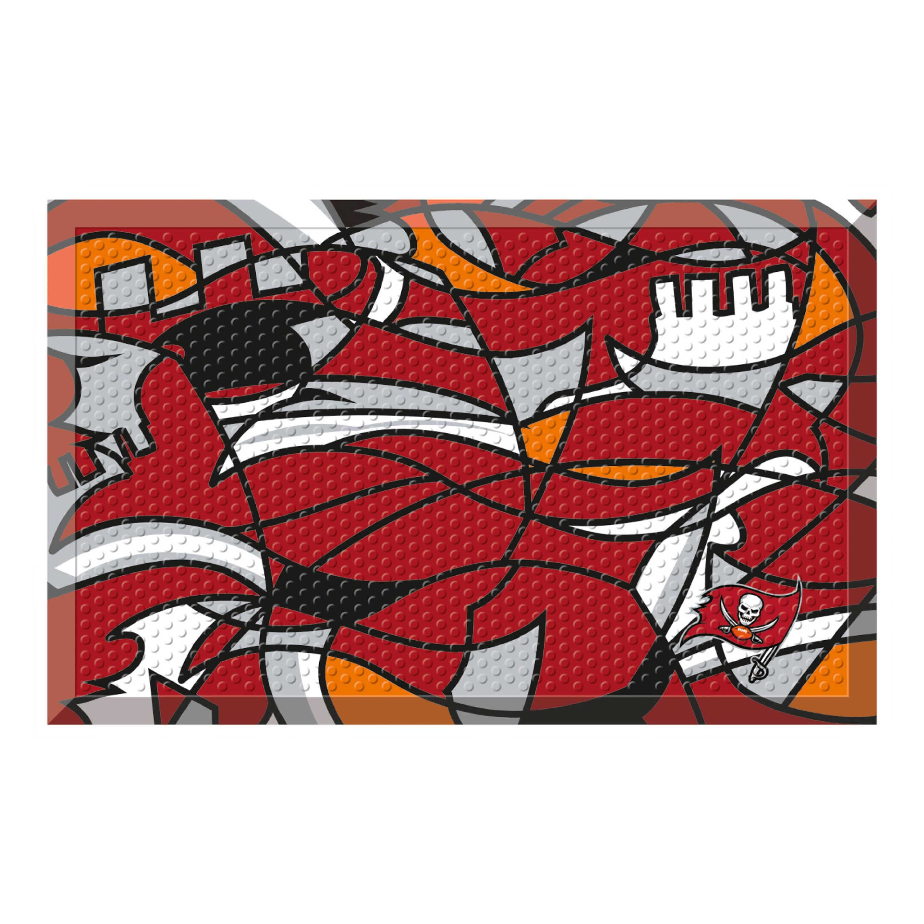 Tampa Bay Buccaneers Rubber Scraper Door Mat XFIT Design