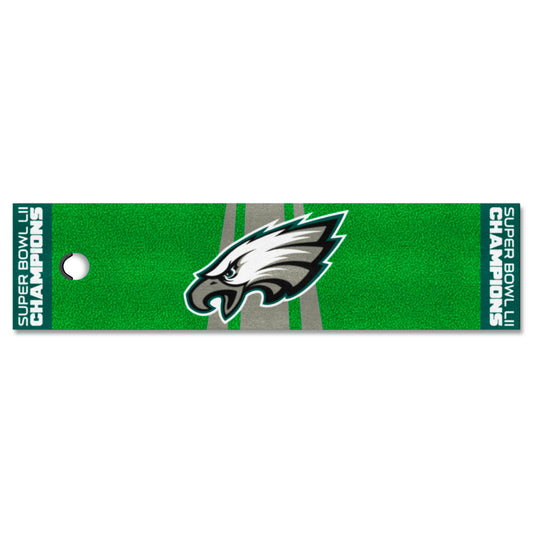 Philadelphia Eagles Putting Green Mat - 1.5ft. x 6ft., 2018 Super Bowl LII Champions