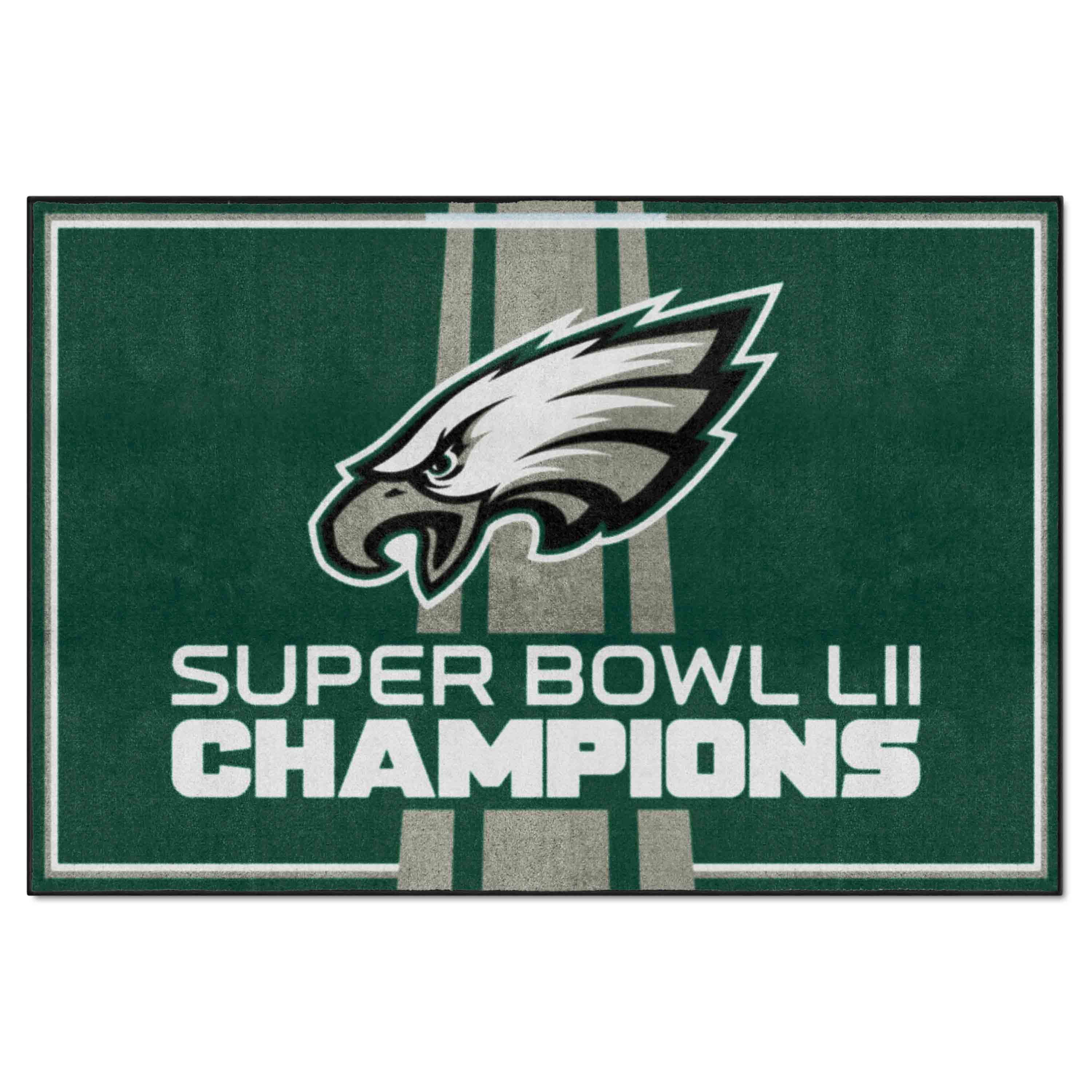 Philadelphia Eagles 5ft. x 8 ft. Plush Area Rug, 2018 Super Bowl LII Champions