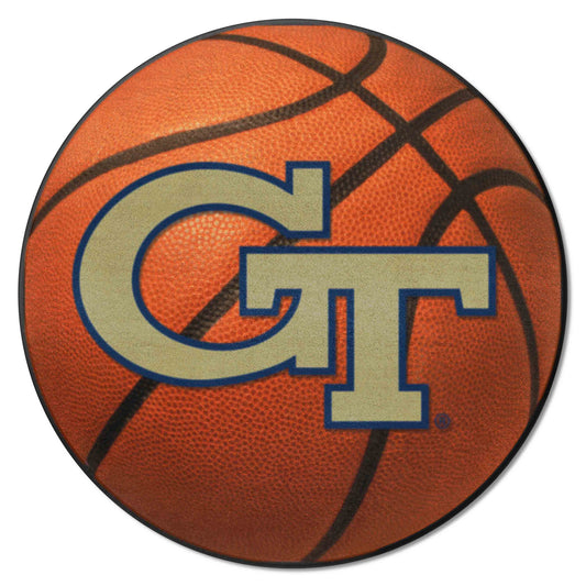 Georgia Tech Yellow Jackets Basketball Rug - 27in. Diameter, GT