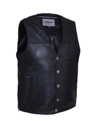 Unik International Mens Cowhide Leather Vest