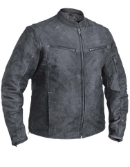 Unik International Mens COWHIDE TOMBSTONE GREY Jacket