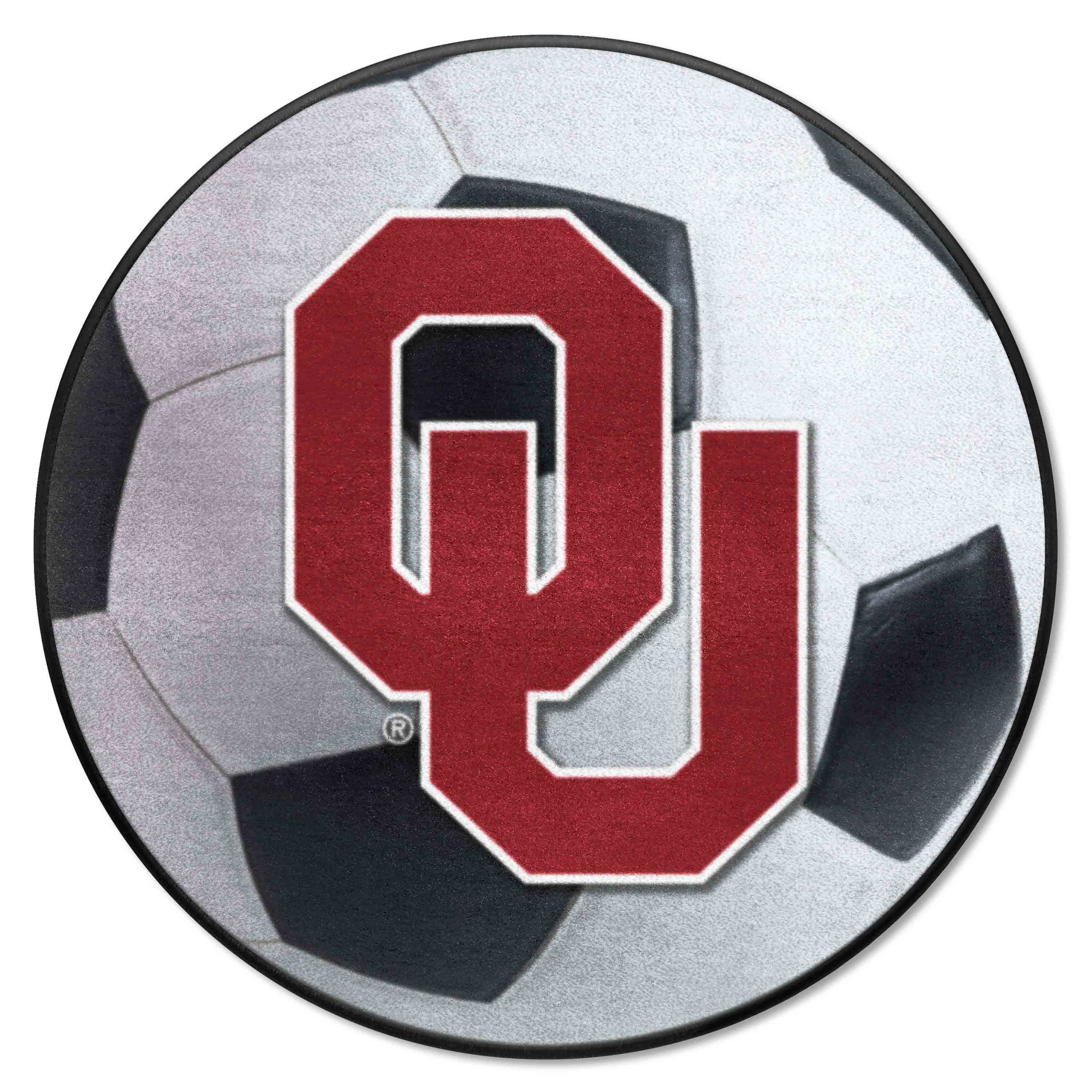 Oklahoma Sooners Soccer Ball Rug - 27in. Diameter