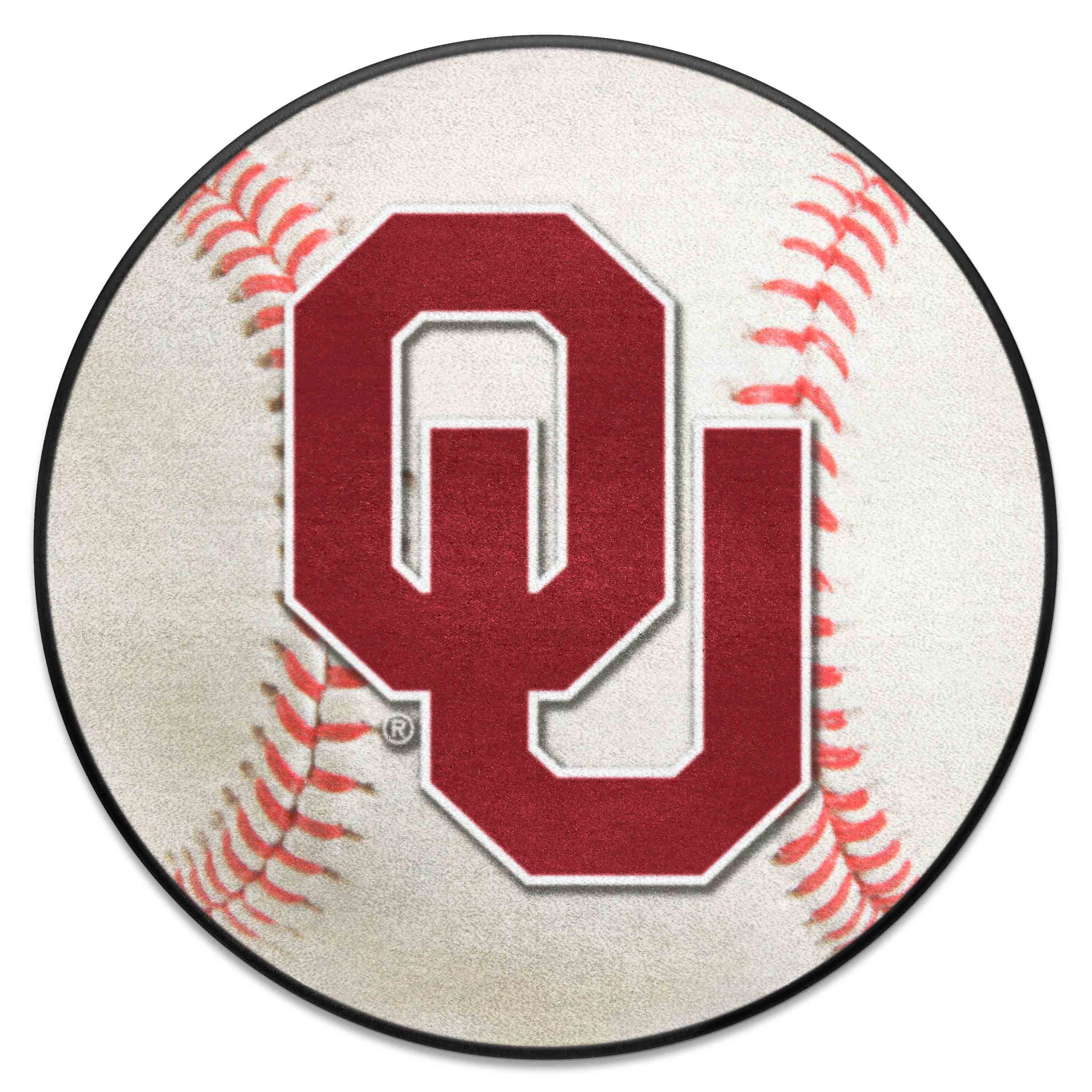 Oklahoma Sooners Baseball Rug - 27in. Diameter