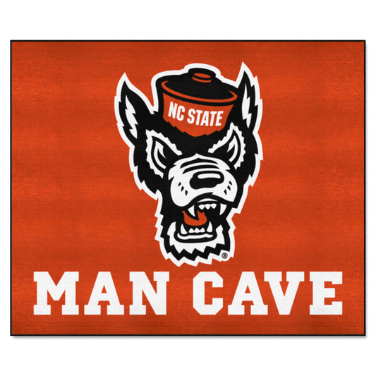 NC State Wolfpack Man Cave Tailgater Rug - 5ft. x 6ft., Wolf Logo - NC State