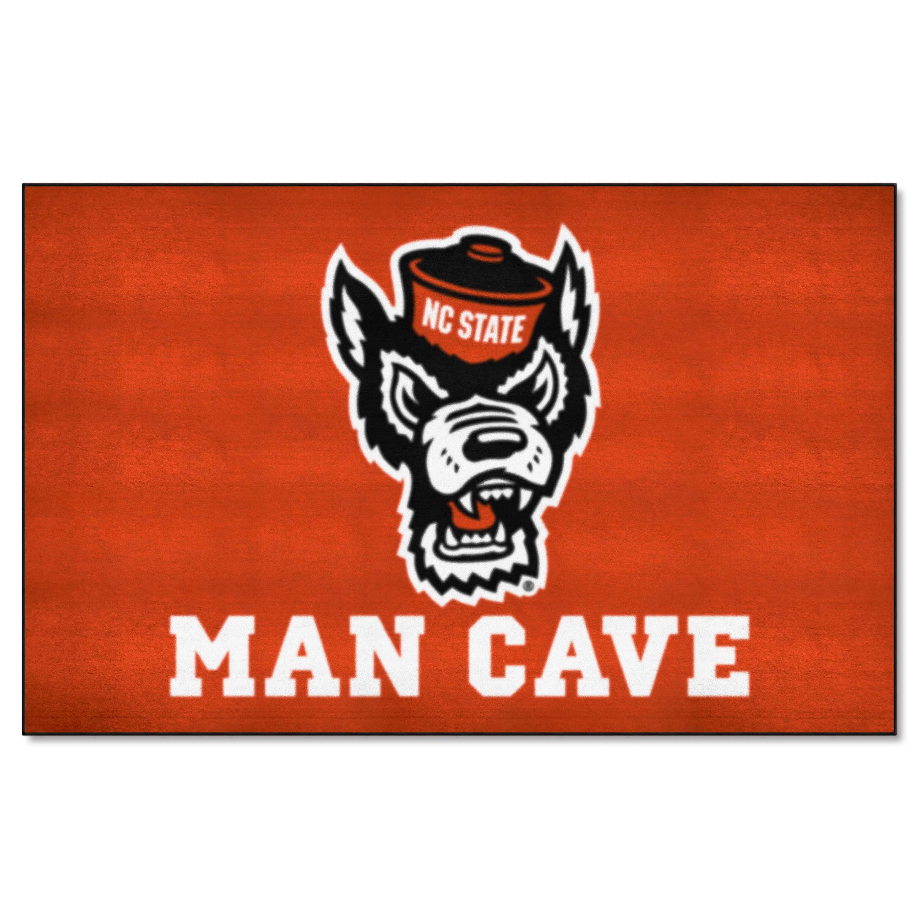 NC State Wolfpack Man Cave Ulti-Mat Rug - 5ft. x 8ft., Wolf Logo