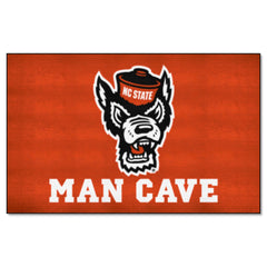 NC State Wolfpack Man Cave Ulti-Mat Rug - 5ft. x 8ft., Wolf Logo - NC State