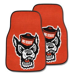 NC State Wolfpack Front Carpet Car Mat Set - 2 Pieces, Wolf Logo