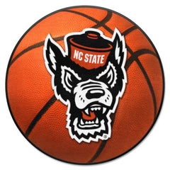 NC State Wolfpack Basketball Rug - 27in. Diameter, Wolf Logo